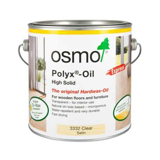 Osmo Polyx-Oil Express, Hardwax-Oil, Clear Satin, 2.5L  thumb 1