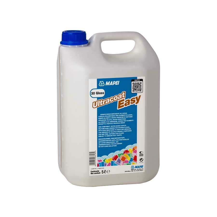 Mapei Ultracoat Easy 30% Gloss Lacquer, Semi Matt, 5L Image 1