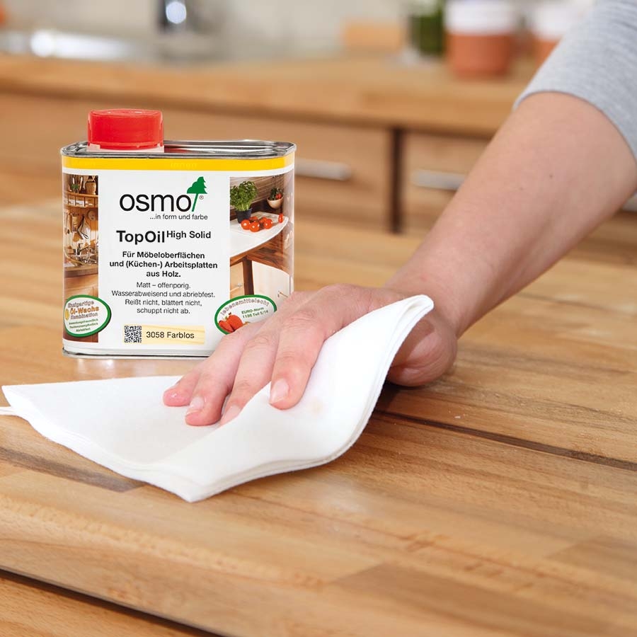 Osmo Top Oil, Wooden Worktop Oil, Acacia Matt Finish, 0.5L Image 3